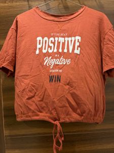 Orange "Positive" Graphic Tee