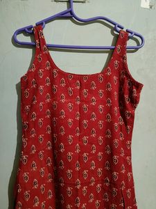 Ajrakh Print Sleeveless Kurti