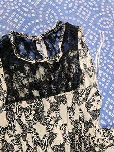 Butterfly Print Sleeveless Dress