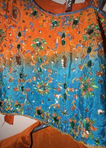 Embellished Ombre Lehenga with 2 blouses