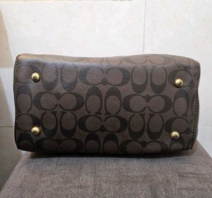 Coach Signature Monogram Satchel Bag