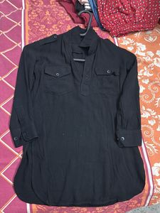 Black Pathani Kurta