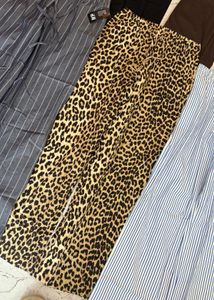Leopard Print Wide Leg Pants