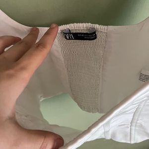 ZARA White Corset Top
