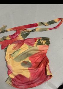 Floral Tube Top with scarf
