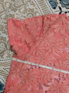 Chic Pink Floral Lace Top