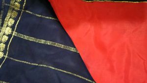 Vintage rust orange Saree with Ornate Border
