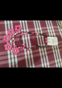 Pink Flower Necklace &amp; Earring Set