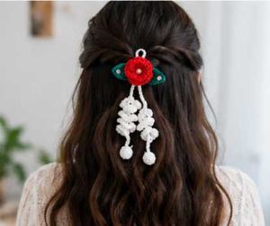 Handmade Crochet Flower Hair Clip