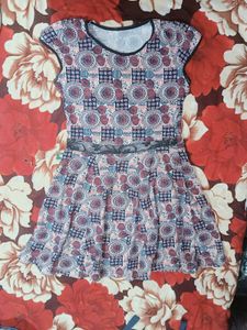 Boho Print Flared Dress