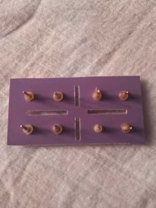 Colorful Square Stud Earrings Set