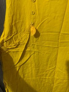 Yellow Button-Down Kurta