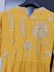 Stunning Yellow Embroidered Gown