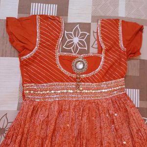 Beautiful coral Ethnic Gown