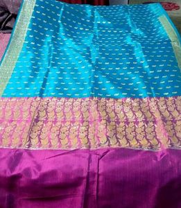 Banarshi Silk Pure 100% Zari Worked Saree 😍