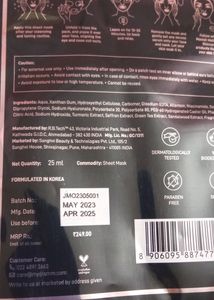 Manish Malhotra Sandalwood &amp; saffron  Sheet Mask