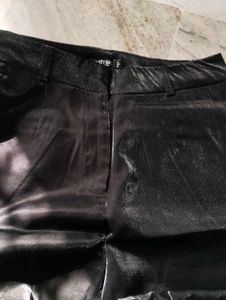 Shiny Wide Leg Pants