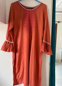 Price Drop !!!!Peach colour Kurta set