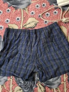 Jockey Blue Plaid Boxers(Elastic need replacement)