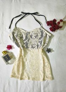 Lace halter corset backless Top🌸