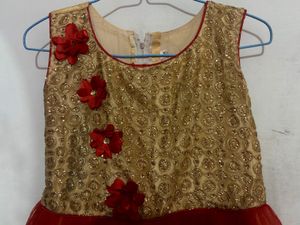 Beautiful Red &amp; Gold Gown