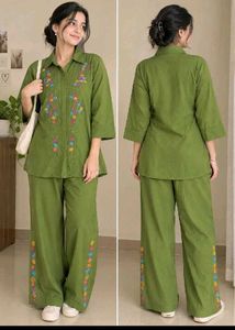 Green Embroidered co-oard Set