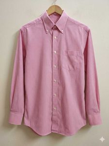 100 % Cotton Pink Gingham Classic | Relaxed-Fit Ch