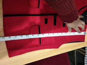 Red Ethnic Sleeveless Jacket