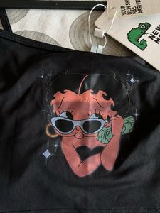 Y2K Betty Boop Graphic ribbed cami Top