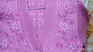 Pink Embroidery Cardigan 😍