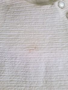Chic Textured White Button Top