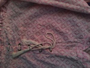 Pink Embroidered Blouse with Tie-Up Neckline