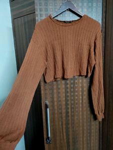 (LAST SALE) 🛍️ Shein Brown Crop Top