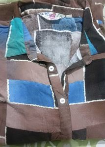Abstract Print Long Kurta