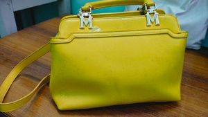 Bright Yellow Designer Handbag
