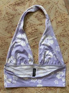 Lavender Floral Halter Top