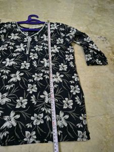 🖤 Pure cotton Floral Short Kurti 🔥