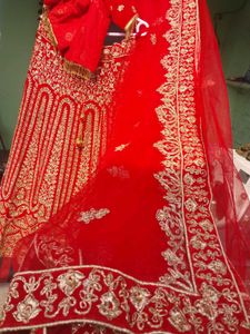 Hot Red Bridal Lahnga|heavy Work
