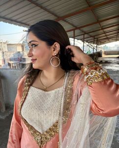 Peach Kurta Set with Dupatta