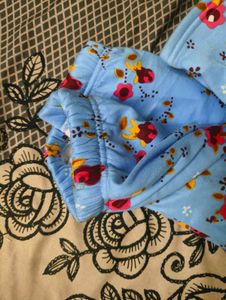 Cute Floral Print Girls Pajama Bottoms
