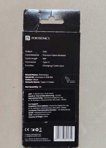 Portronics Type C Charge &amp; Data Sync Cable 1 Meter