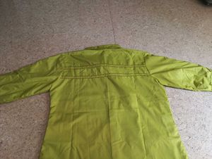 Lime Green Cartoon Print Shirt