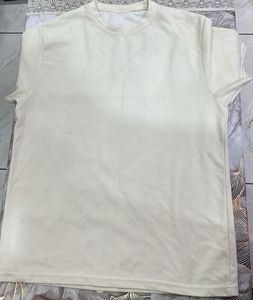 Cream Textured T-Shirt