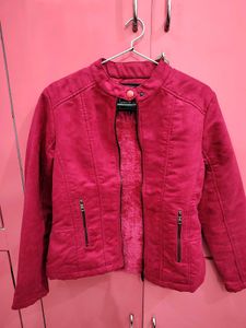 Burgundy Suede Style Jacket