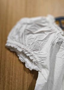 White Puff Sleeve Blouse