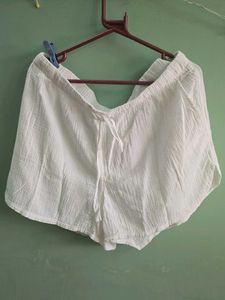 White linen Cotton Shorts