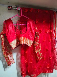 Stunning Red Lehenga Choli Set