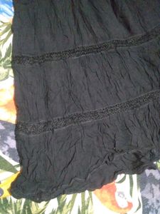 Black Tiered Maxi Skirt