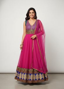 Elegant Pink Anarkali Suit