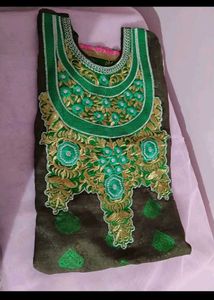 Elegant Embroidered Dress Material